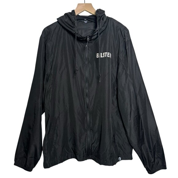 Quikflip Bilstein Mens Jacket 2XL Full Zip Black Windbreaker Hooded Rain Hiking - Picture 3 of 13